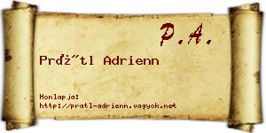 Prátl Adrienn névjegykártya